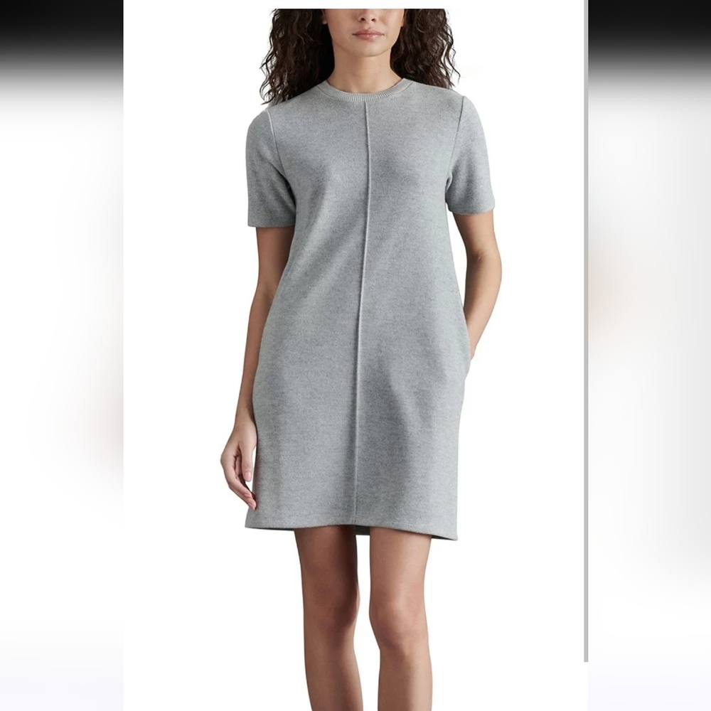Steve Madden Short Sleeve Sweater Dress Sz XS Heather Gray NWT MSRP $79